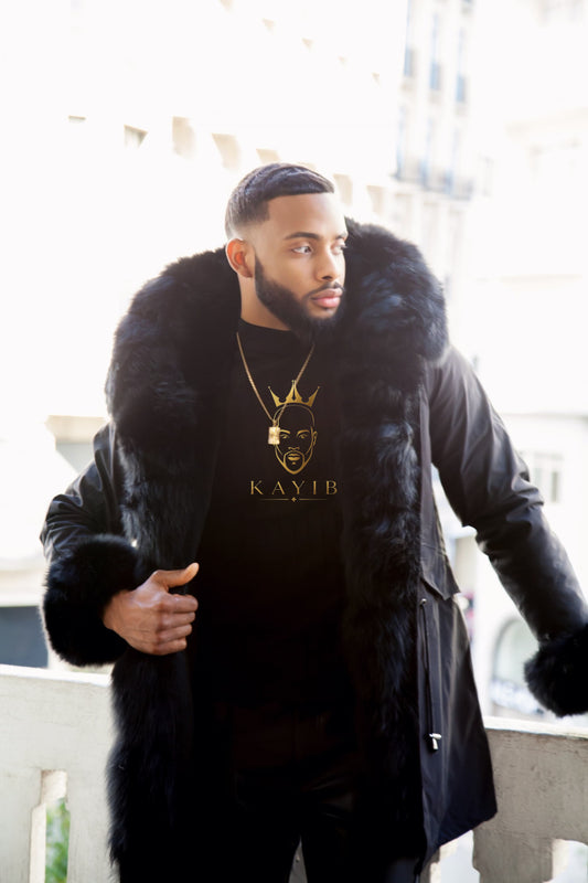 Premium Men's Fur Parka - Versatile, Handmade, and Waterproof