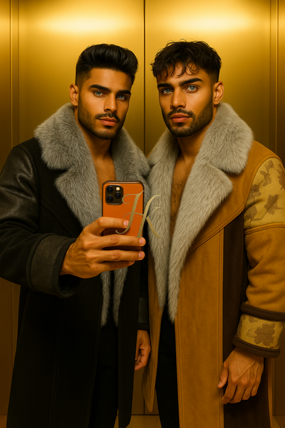 <transcy>Parka impermeable para hombre, chaqueta de invierno, nueva moda, abrigo largo de piel de conejo, Parkas para hombre, prendas de vestir exteriores de piel de zorro natural, ropa de calle</transcy>