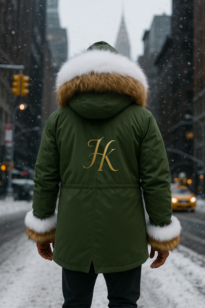 Men's Luxury handmade fox fur Coats Parka - Versatile Winter Protection for the Modern Man
