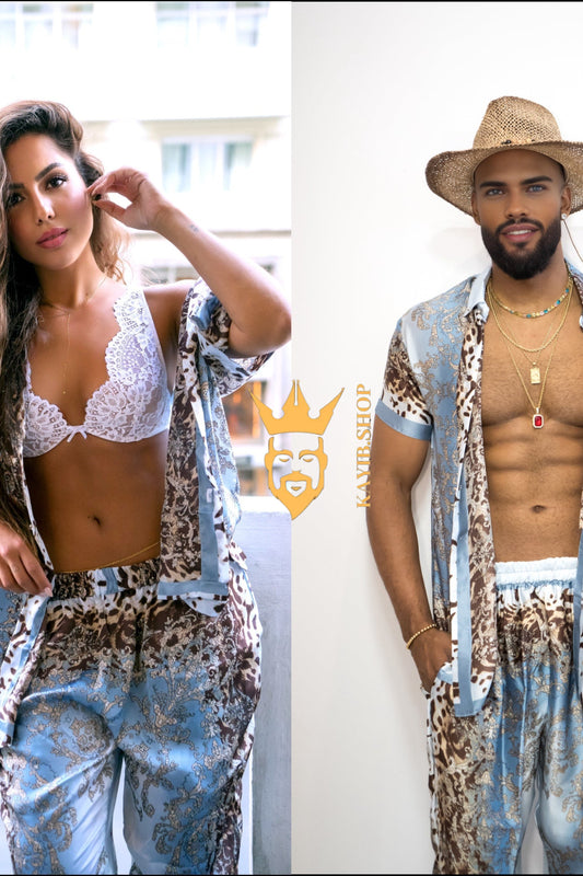 Couple Summer Outfit Silk Edition – Trendy Matching Set