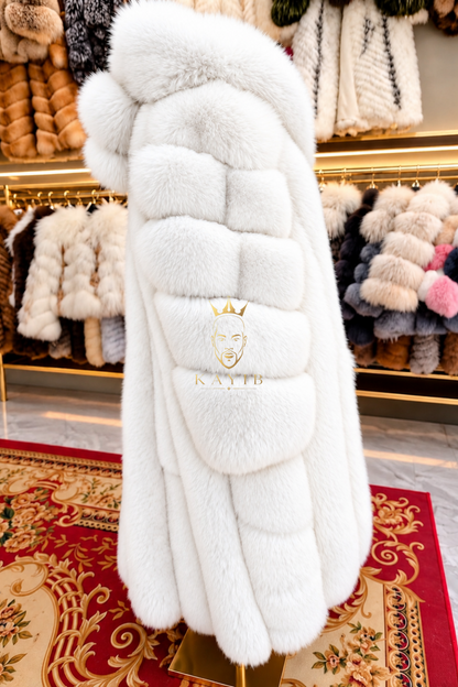 The White Emperor Coat – Luxury White Fur Coat | KAYIB