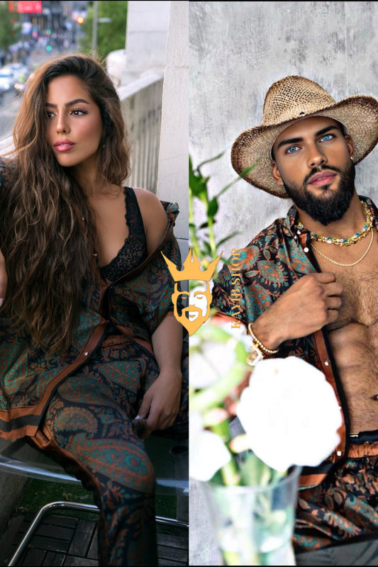 Couple Outfit Inspo – Coordinated Silk Fashion Statement