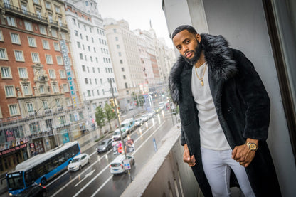 <transcy>Parka impermeable para hombre, chaqueta de invierno, nueva moda, abrigo largo de piel de conejo, Parkas para hombre, prendas de vestir exteriores de piel de zorro natural, ropa de calle</transcy>
