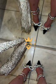 Sparkle and Shine with Glitter Rhinestones Women Pumps - Shop Now for Stunning Crystal Bowknot Heels! - kayibstrore