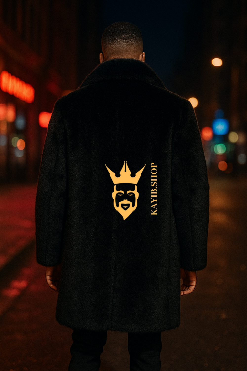 Luxury Black Fox Fur Coat – Timeless Statement Piece