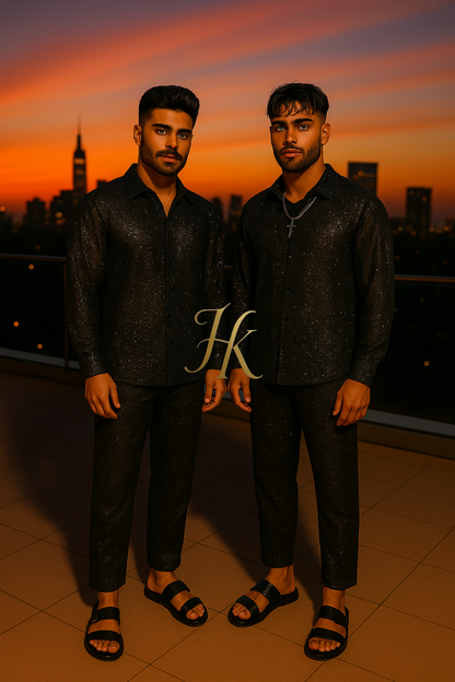 Conjunto de vestido de seda de lujo para hombre rojo