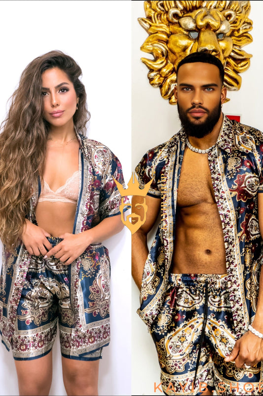 Ethereal Lace Couple Set – Luxury Matching Outfits for Elegant Celebrations