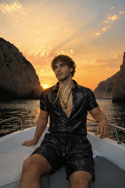 Premium Barocco Print Set - The Ultimate Summer Silk Outfit for Mens