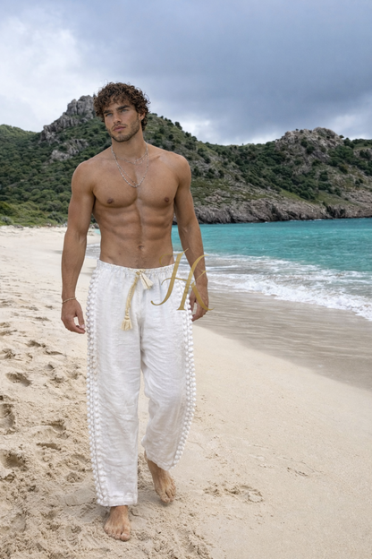 Premium White Nomad Boho Pants – Signature Edition