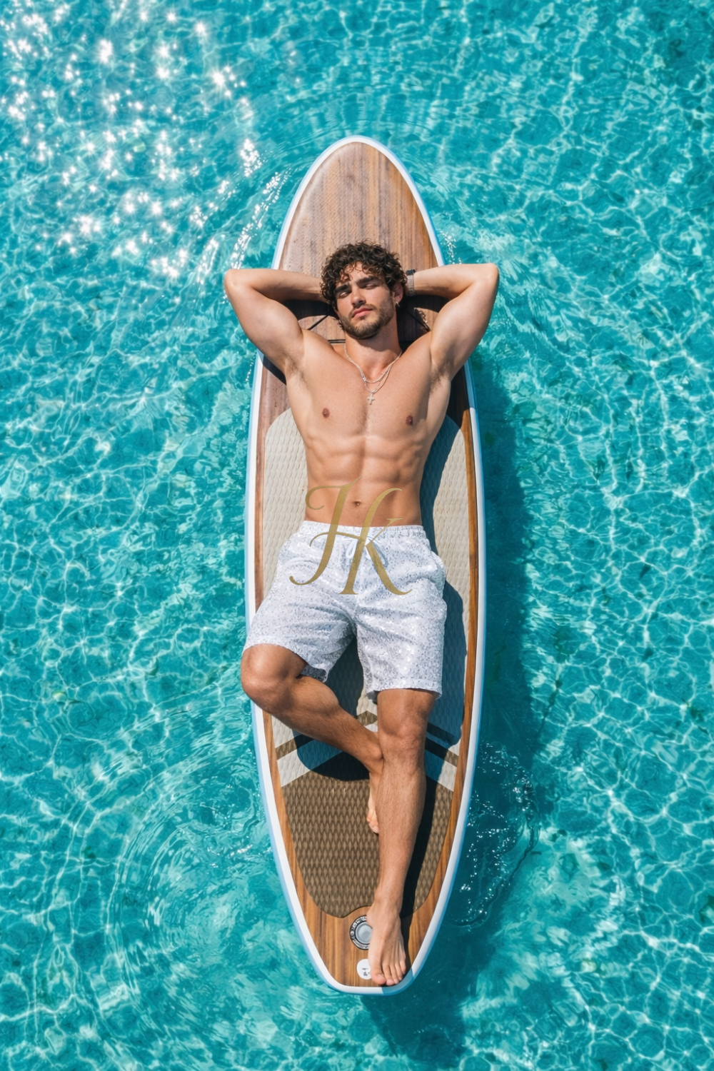 Summer men’s swim shorts with a modern tailored fit. Quick-dry fabric