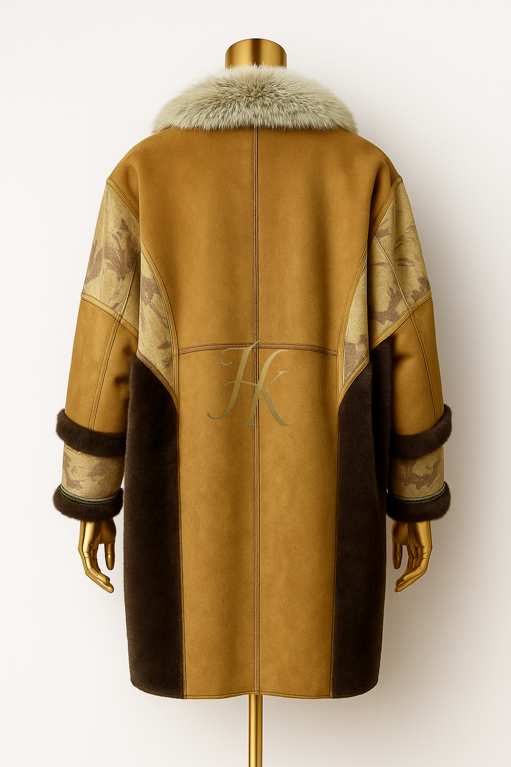 Men’s Luxury Faux Fox Fur Coat – Thick Warm European Winter Jacket with Fur Collar