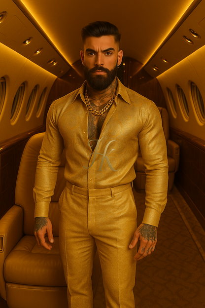 Men’s Luxury Gold Glitter Set – Hot Stamped