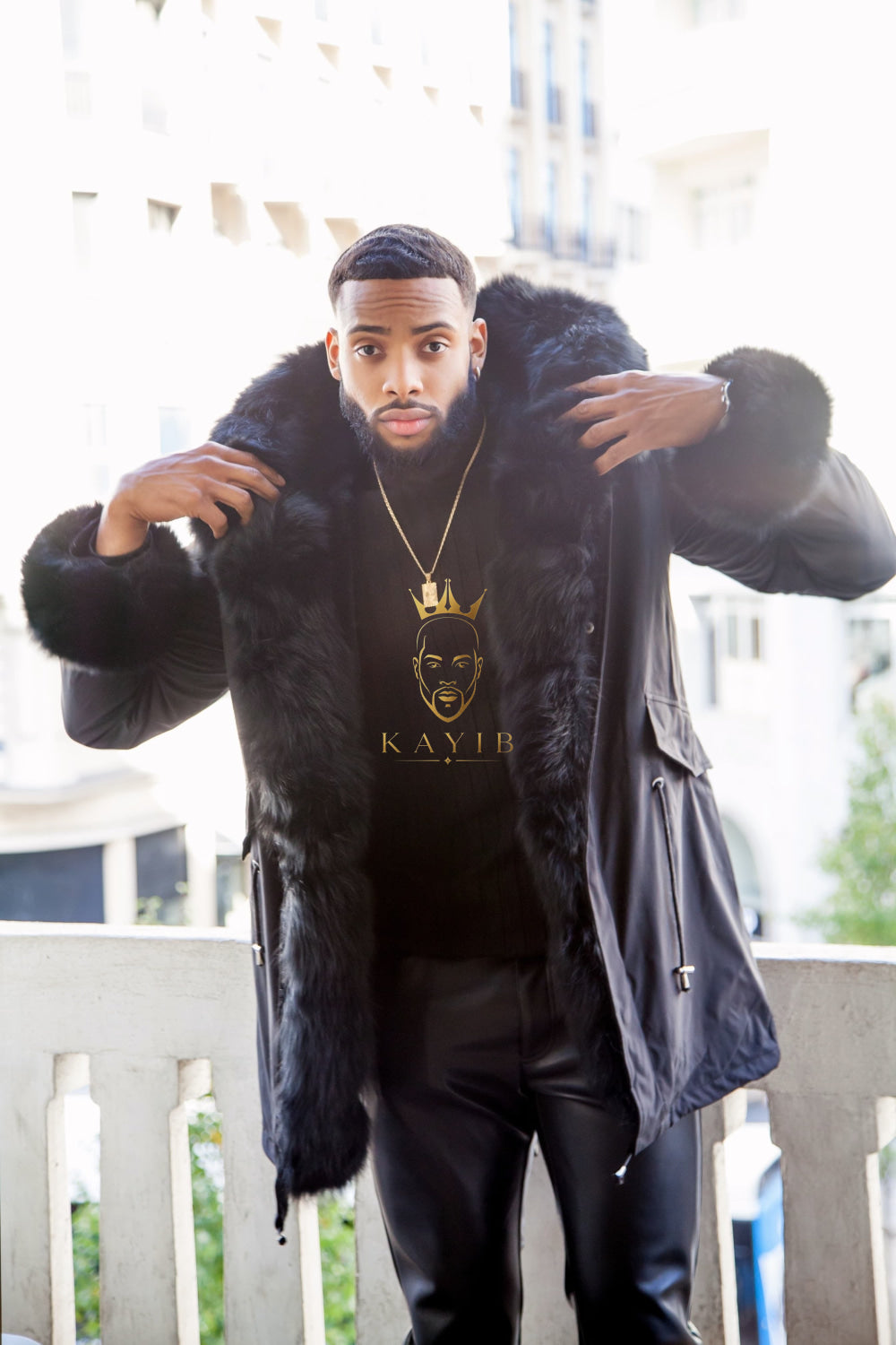 Premium Men's Fur Parka - Versatile, Handmade, and Waterproof