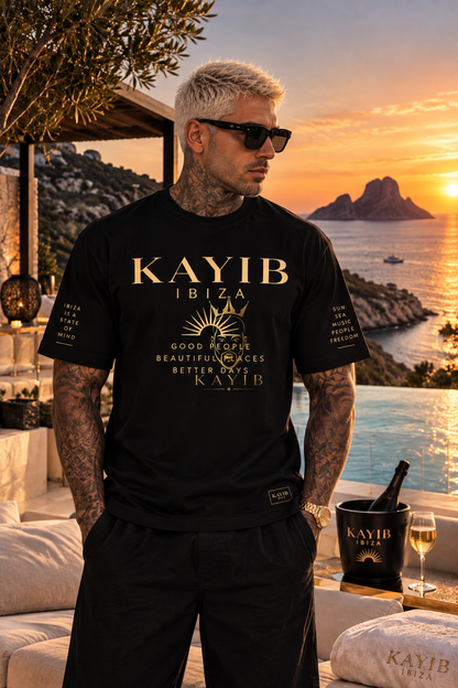 KAYIB IBIZA — ESSENTIAL PREMIUM T-SHIRT  Black