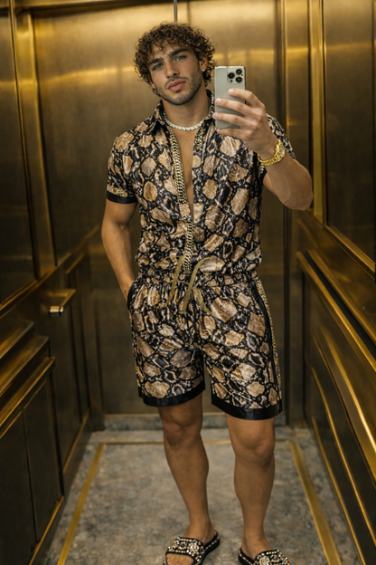 Luxury Satin Silk Shirt & short– Limited Edition