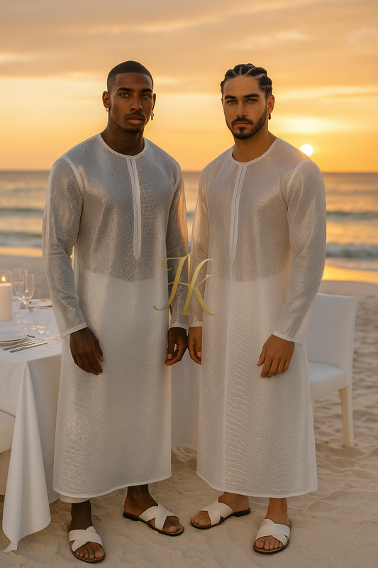 Men’s Futuristic Designer Set – Translucent Matte TPU Fabric Shirt & Pants (2-Piece Waterproof Outfit)