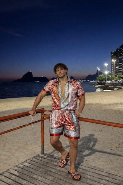 Premium satin silk set with natural luminous sheen