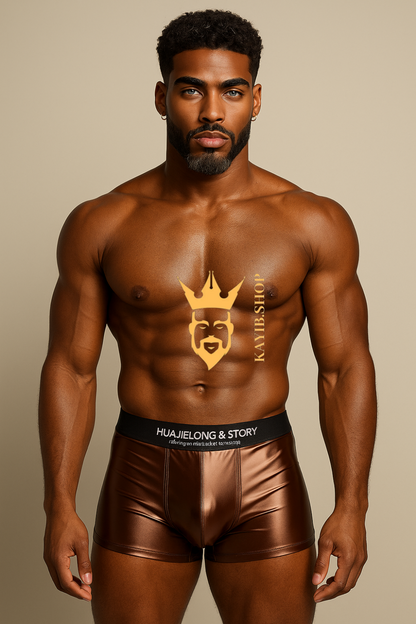 3PCS Luxury Ice Silk Men’s Boxers – Smooth Satin-Like Underwear with Breathable Mesh Crotch