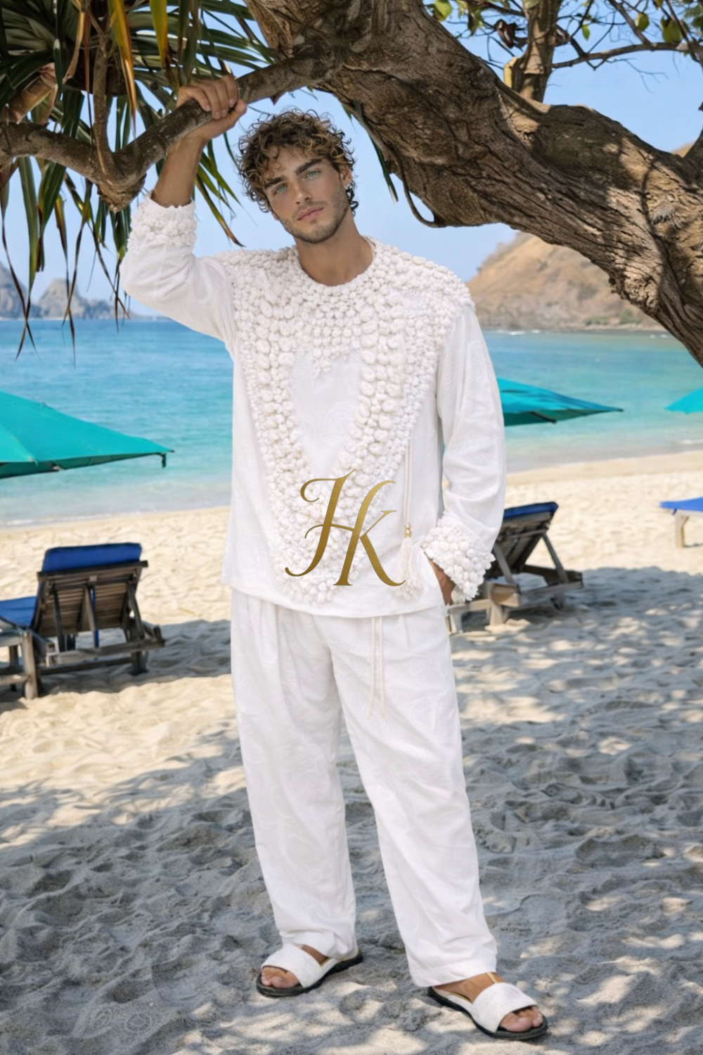 KAYIB Hand-Embroidered Shell Couture Set