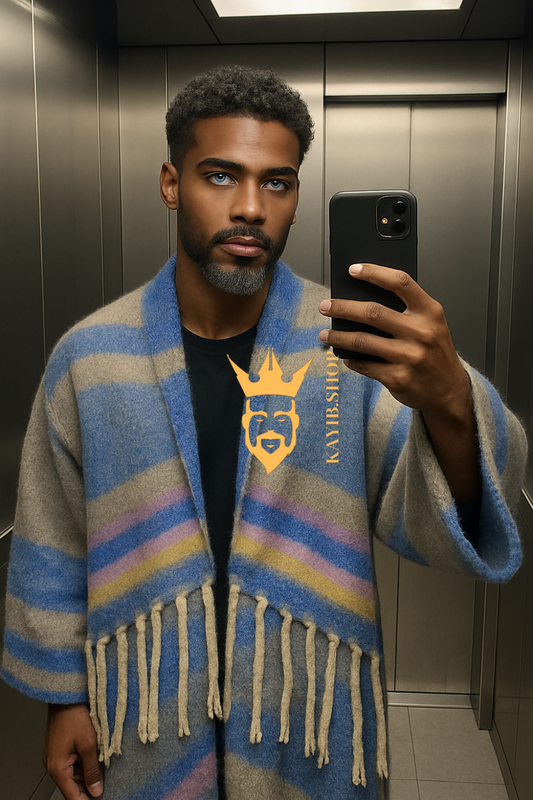 Men’s Knitted Tassel Cardigan Coat – Thick Warm Christmas & Party Fashion