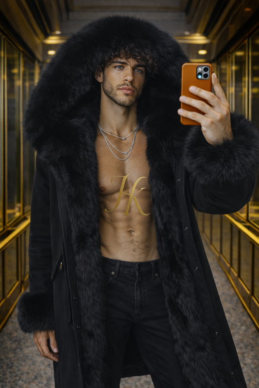 Luxury Fur Hooded Coat – Signature Edition
