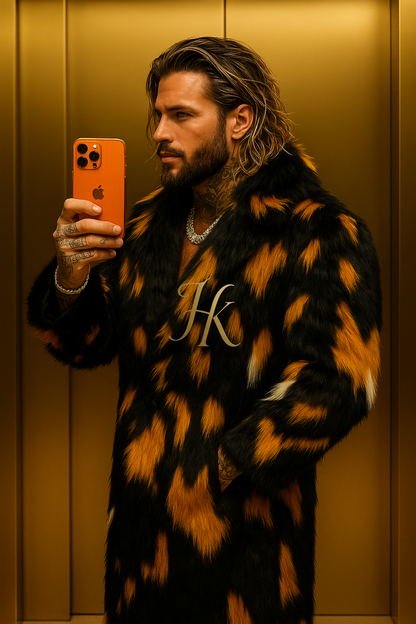 <transcy>Parka impermeable para hombre, chaqueta de invierno, nueva moda, abrigo largo de piel de conejo, Parkas para hombre, prendas de vestir exteriores de piel de zorro natural, ropa de calle</transcy>