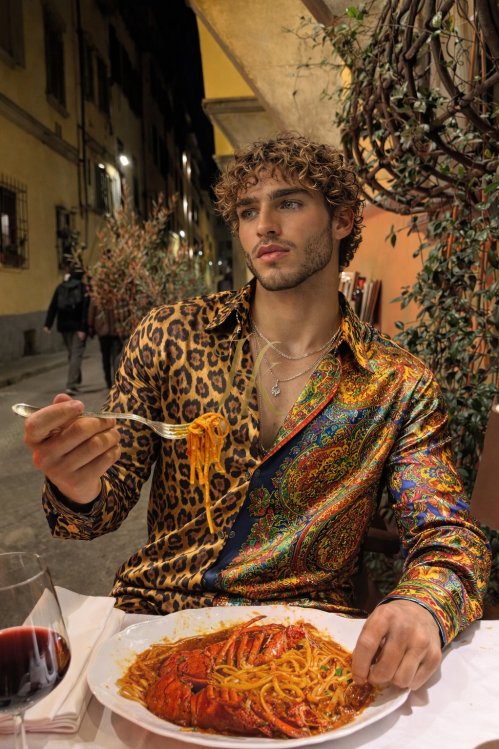 Men’s Premium Satin Silk Ensemble – Wide-Leg Pants & Shirt (Exclusive Edition) - kayibstrore