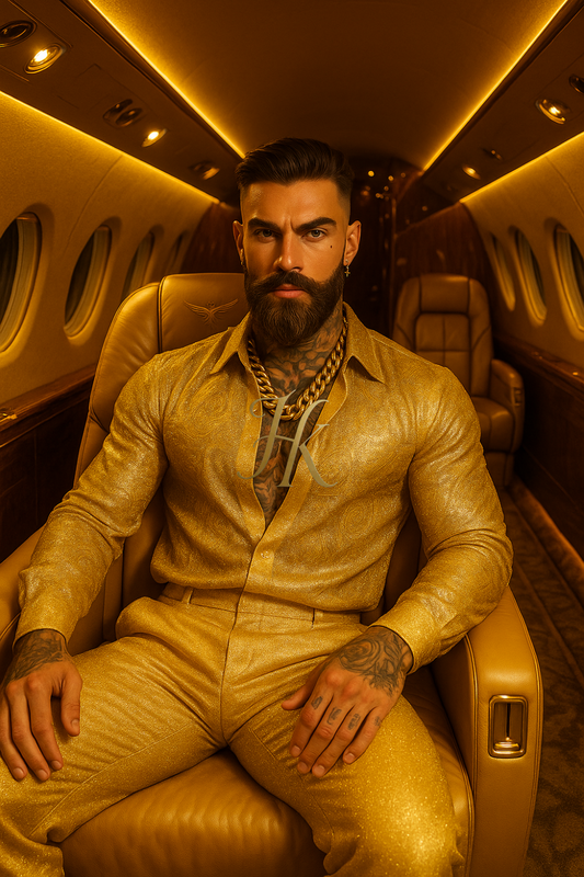 Men’s Luxury Gold Glitter Set – Hot Stamped