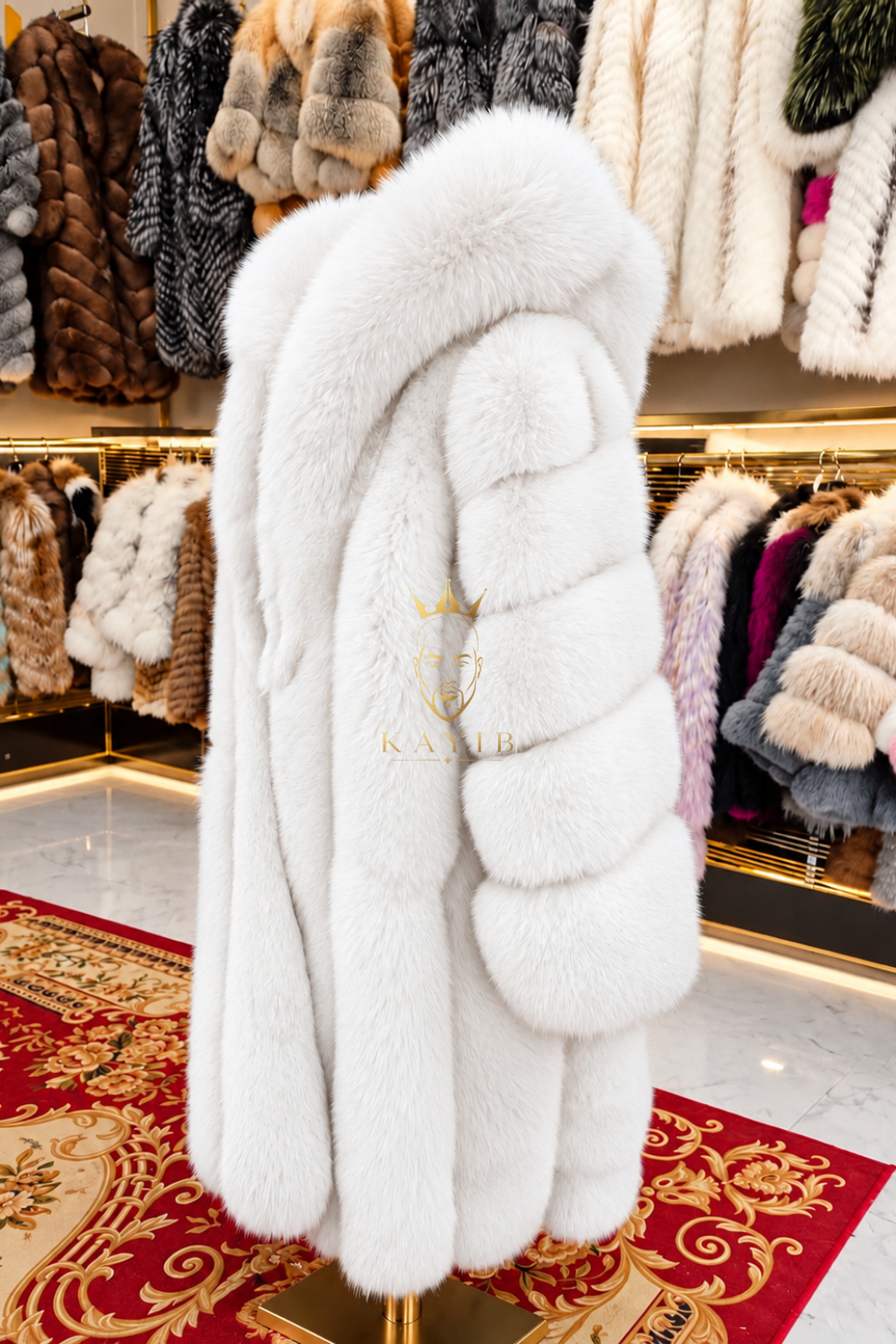 The White Coat – Premium White Fur Coat
