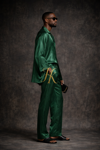 Black Stretch Jacquard Fabric – Smooth Crocodile Pattern Textile for Men’s Outfits & Couture Design