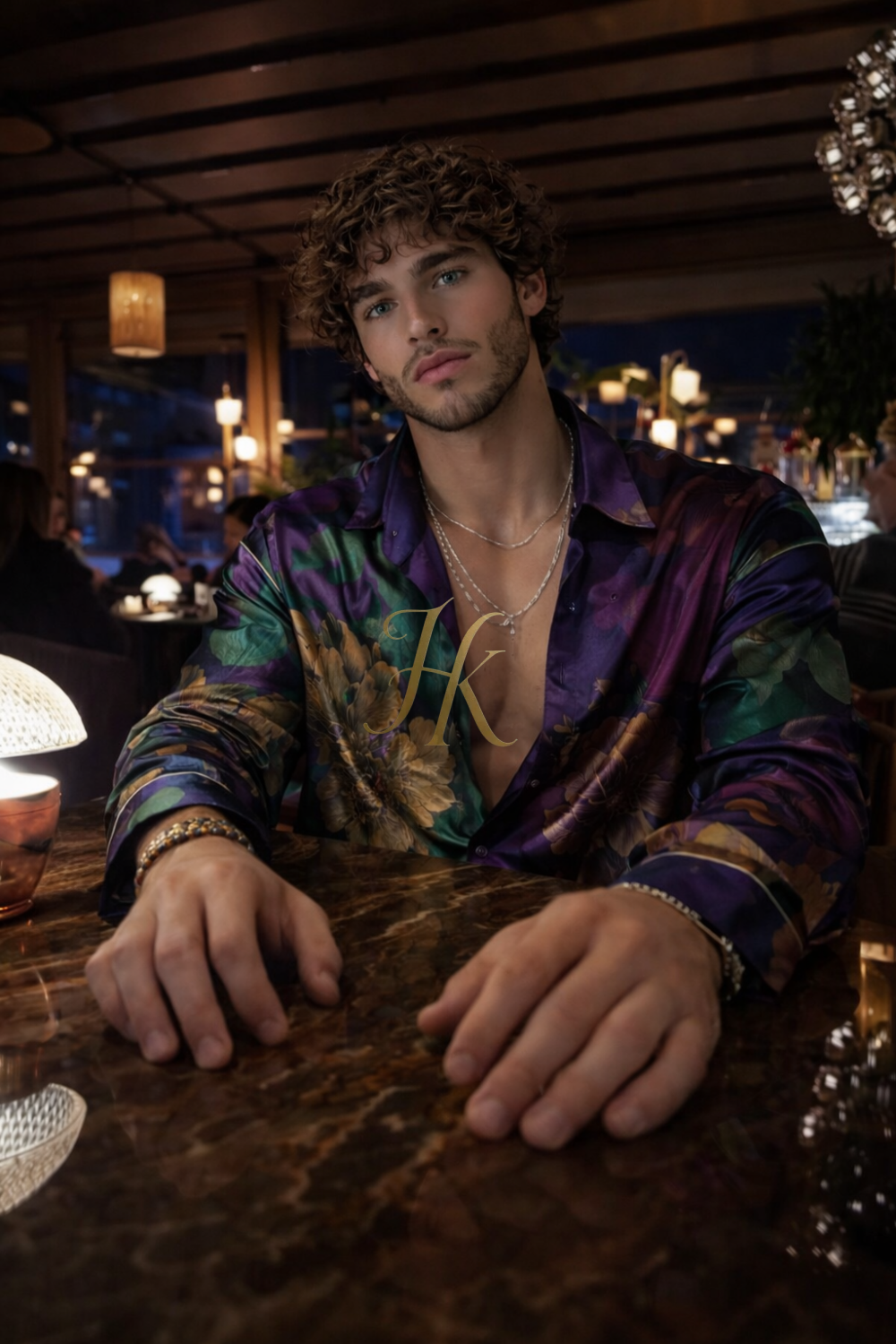 Premium Silk Set – Men’s Luxury Printed Shirt & Pants - kayibstrore
