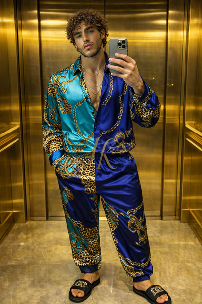 Premium Satin Silk Shirt & Wide-Leg Pants – Limited Edition