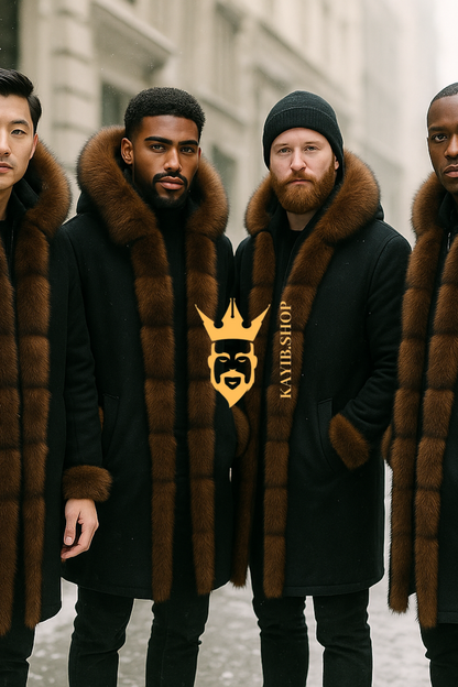 Couple’s Parka with Genuine Fox Fur – Luxury Style for Two