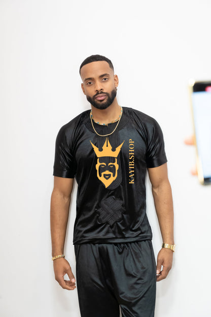 Luxury Men's Velvet Dashiki Set | Kaftan African Shirt & Pants | Regal Dashiki Menswear