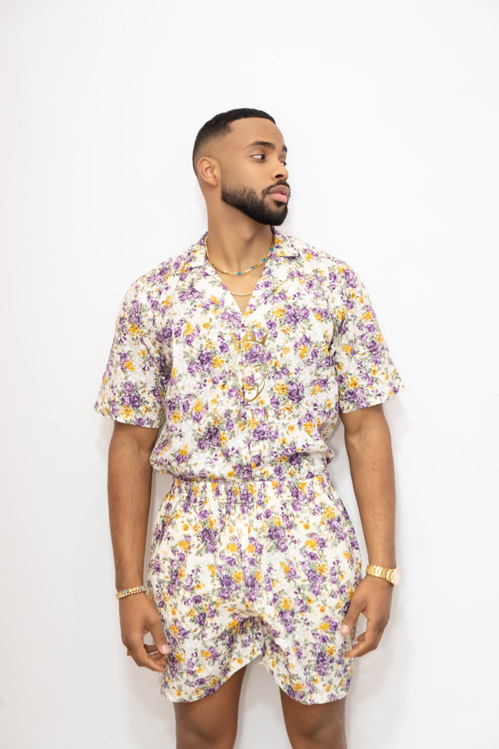 Luxury Flowers Spring/Summer Men's Lace Two-Piece Clothing - kayibstrore