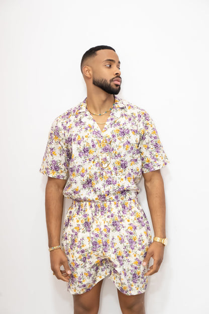 Luxury Flowers Spring/Summer Men's Lace Two-Piece Clothing - kayibstrore