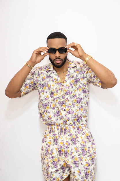 Luxury Flowers Spring/Summer Men's Lace Two-Piece Clothing - kayibstrore