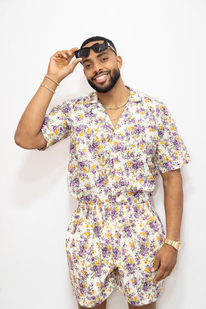 Luxury Flowers Spring/Summer Men's Lace Two-Piece Clothing - kayibstrore