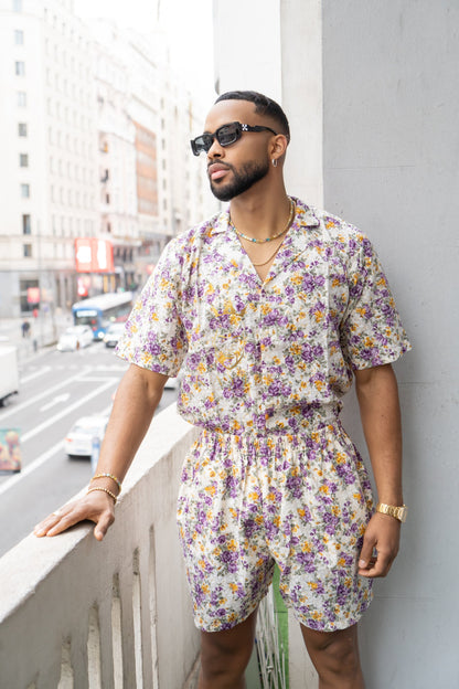 Luxury Flowers Spring/Summer Men's Lace Two-Piece Clothing - kayibstrore