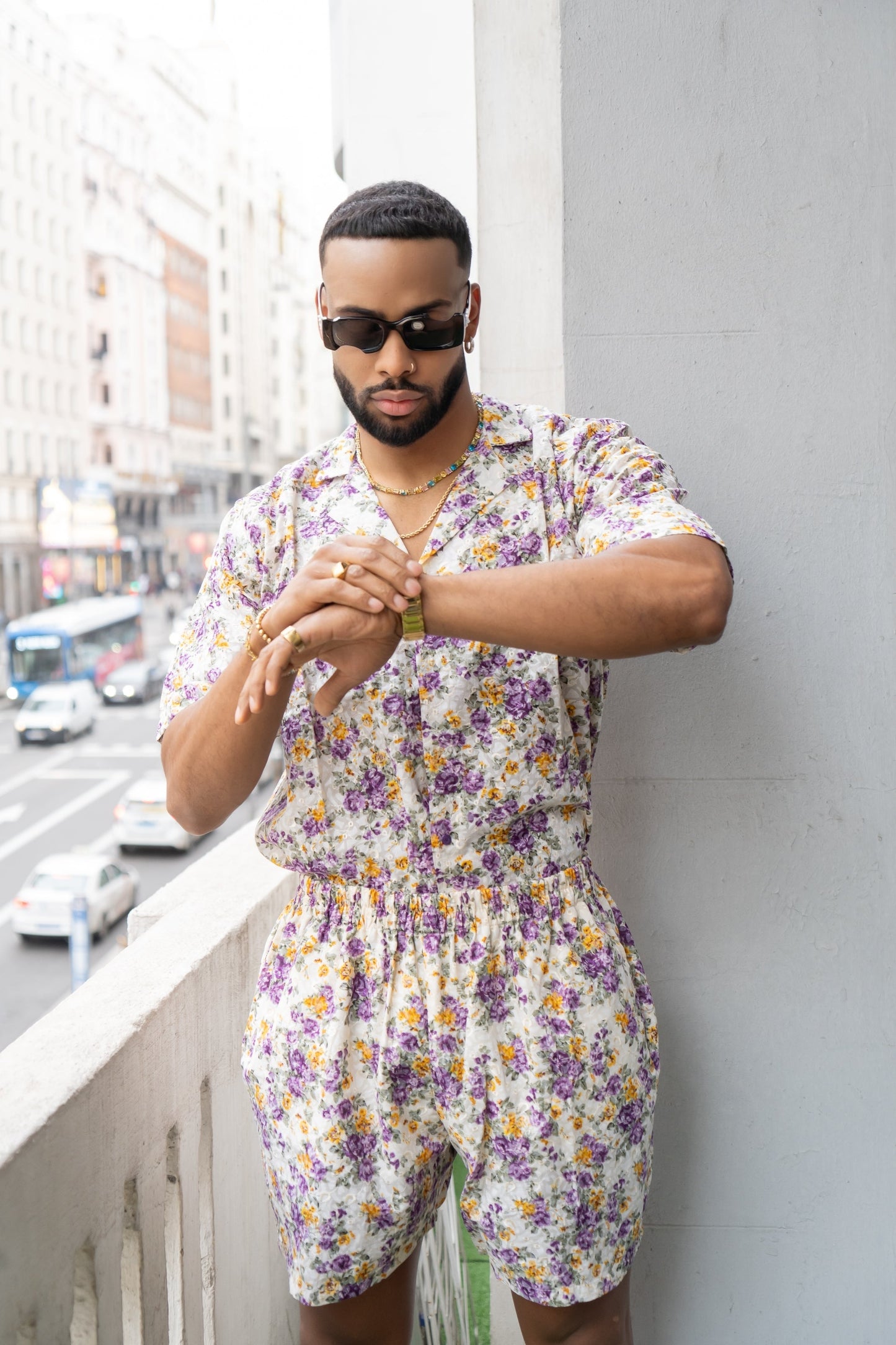Luxury Flowers Spring/Summer Men's Lace Two-Piece Clothing - kayibstrore