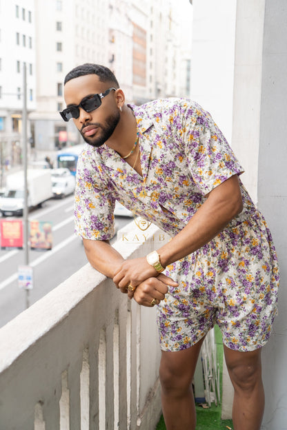 Luxury Flowers Spring/Summer Men's Lace Two-Piece Clothing - kayibstrore