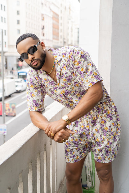 Luxury Flowers Spring/Summer Men's Lace Two-Piece Clothing - kayibstrore