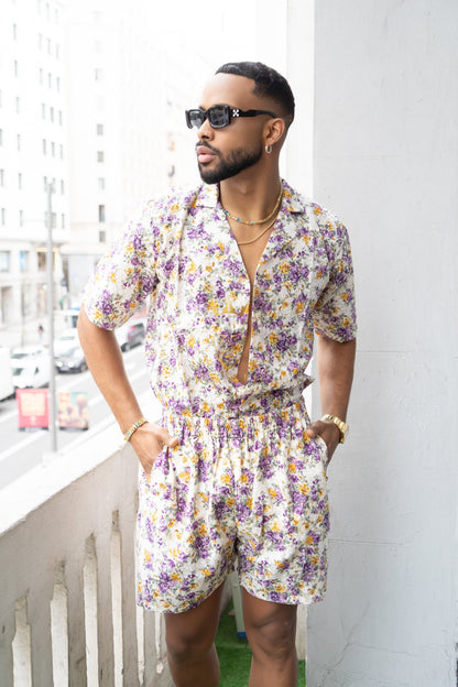 Luxury Flowers Spring/Summer Men's Lace Two-Piece Clothing - kayibstrore