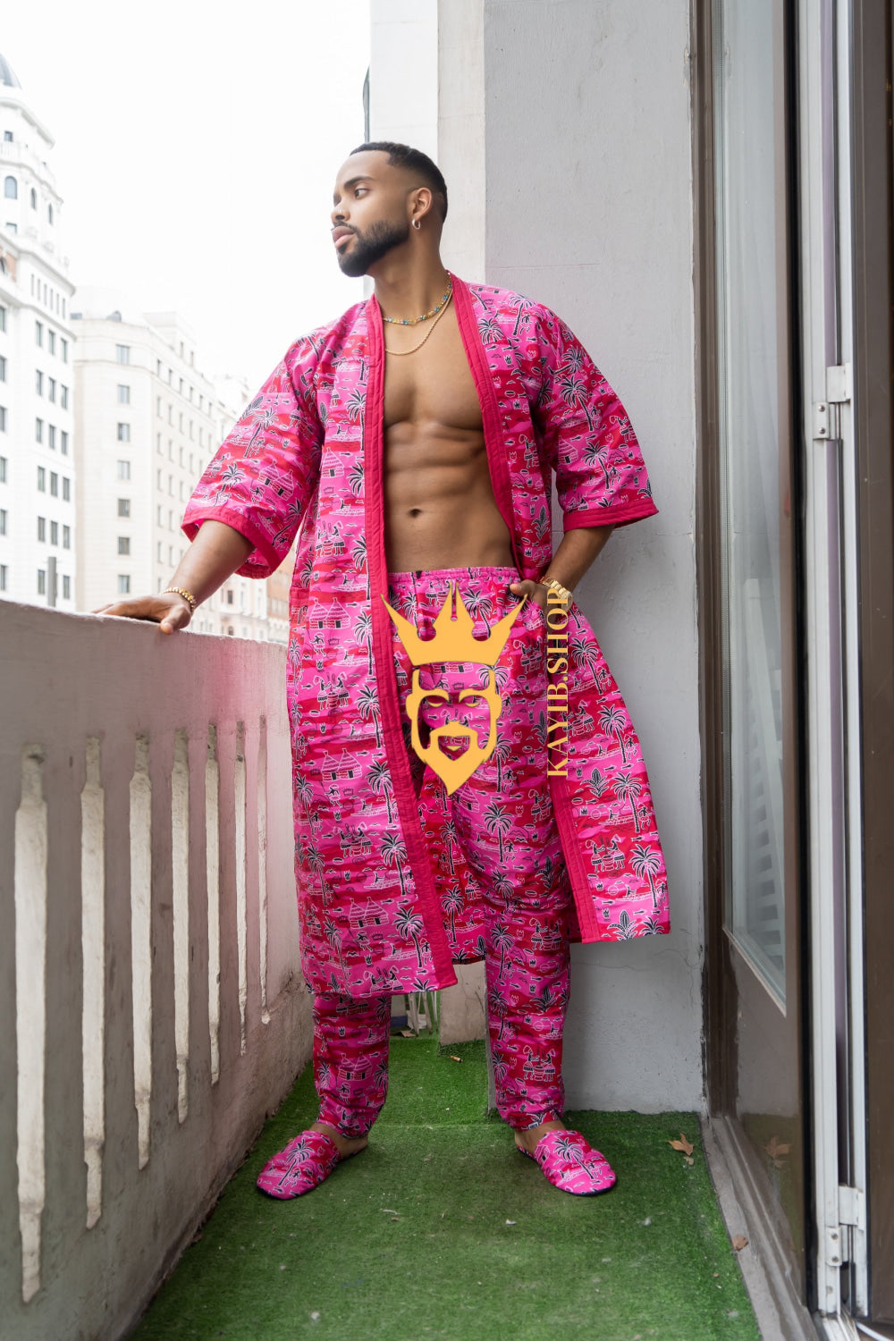 Handmade Wax Kimono Boho hippie Set for Couples | African Ankara Pajama & Robe | Couple gifts