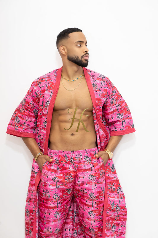 Luxury Handmade Kimono Boho hippie Set for Couples | African Ankara Pajama & Robe | Couple gifts - kayibstrore