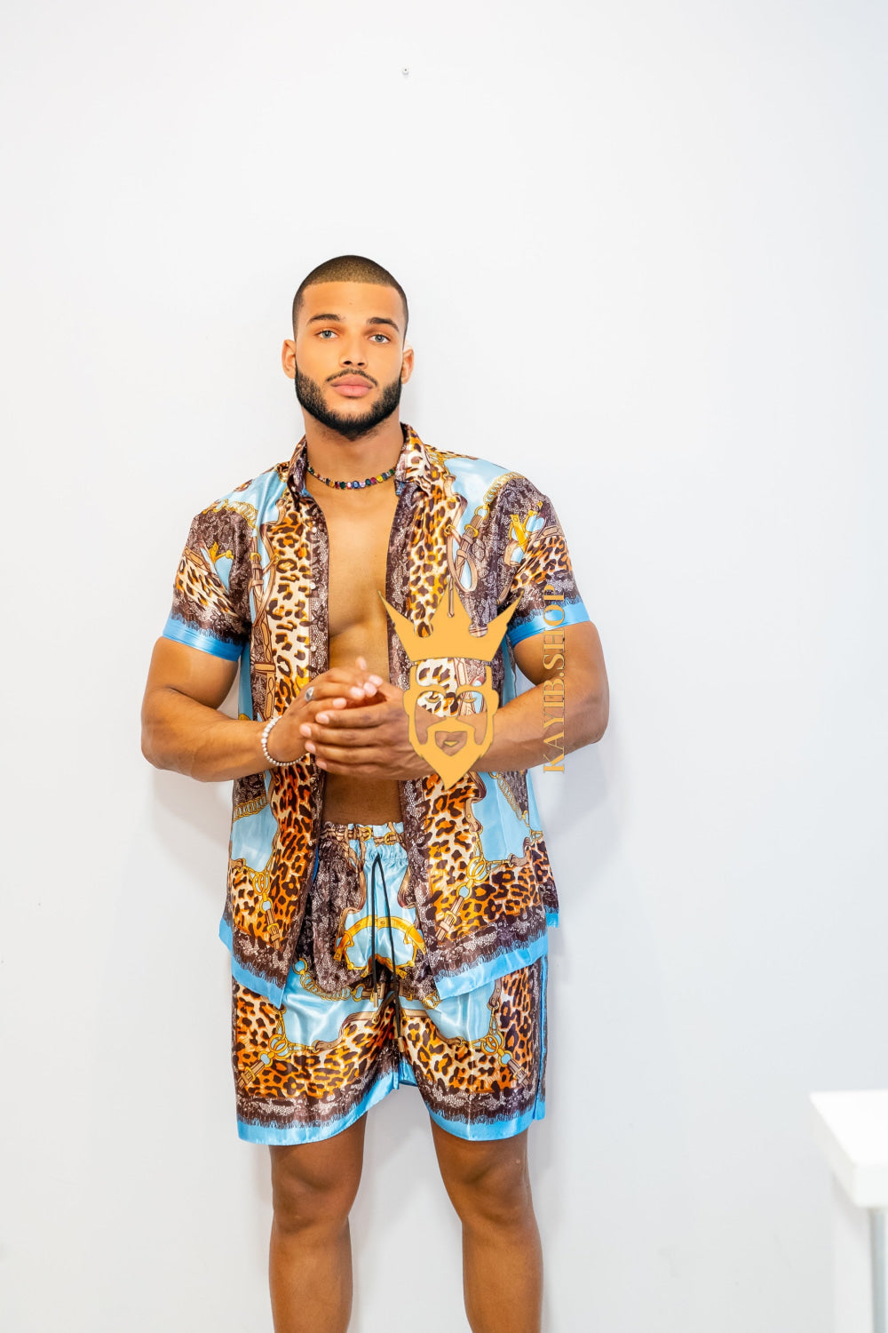 Summer Luxurious Barocco Print Set - The Ultimate Summer Silk Outfit for Men