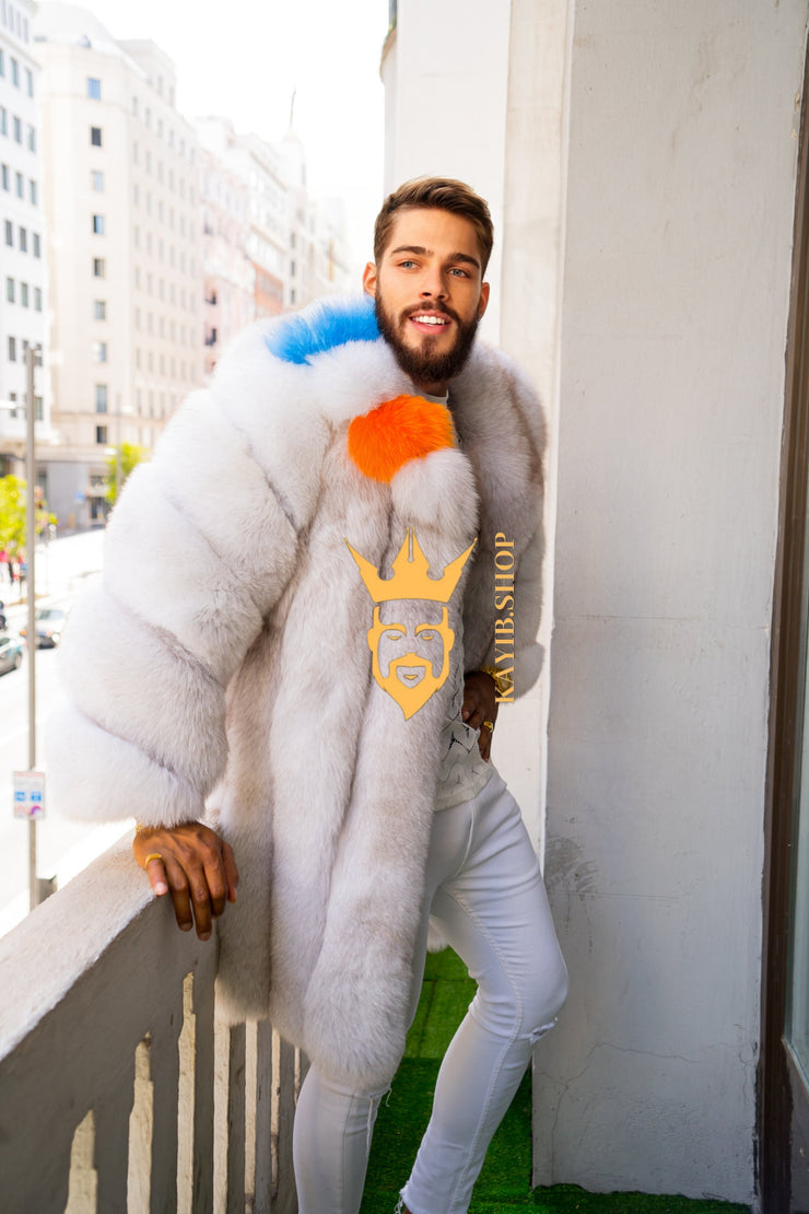 Winter Luxurious Fox Fur Coats for Men - Elevate Your Style and Warmth - kayibstrore