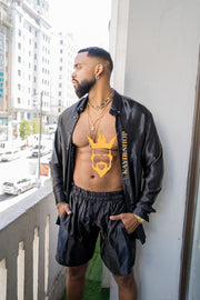 Men's Apparel Silk Shirt Set - Elevate Your Style with Pure Luxury - Hand-Sewn for Impeccable Quality - kayibstrore