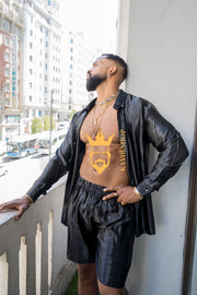 Men's Apparel Silk Shirt Set - Elevate Your Style with Pure Luxury - Hand-Sewn for Impeccable Quality - kayibstrore