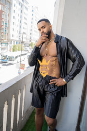 Men's Apparel Silk Shirt Set - Elevate Your Style with Pure Luxury - Hand-Sewn for Impeccable Quality - kayibstrore